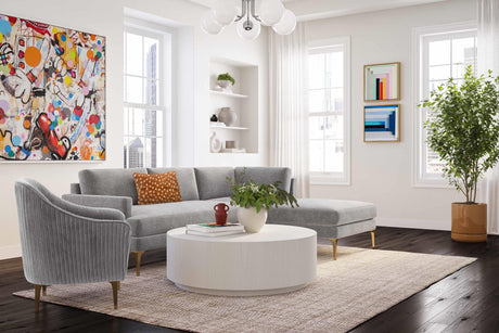 Serena Velvet Chaise Sectional by TOV Furniture at Eve Furniture