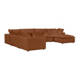 Cali Performance Fabric Modular 7-Piece Large Chaise Sectional by TOV Furniture at Eve Furniture