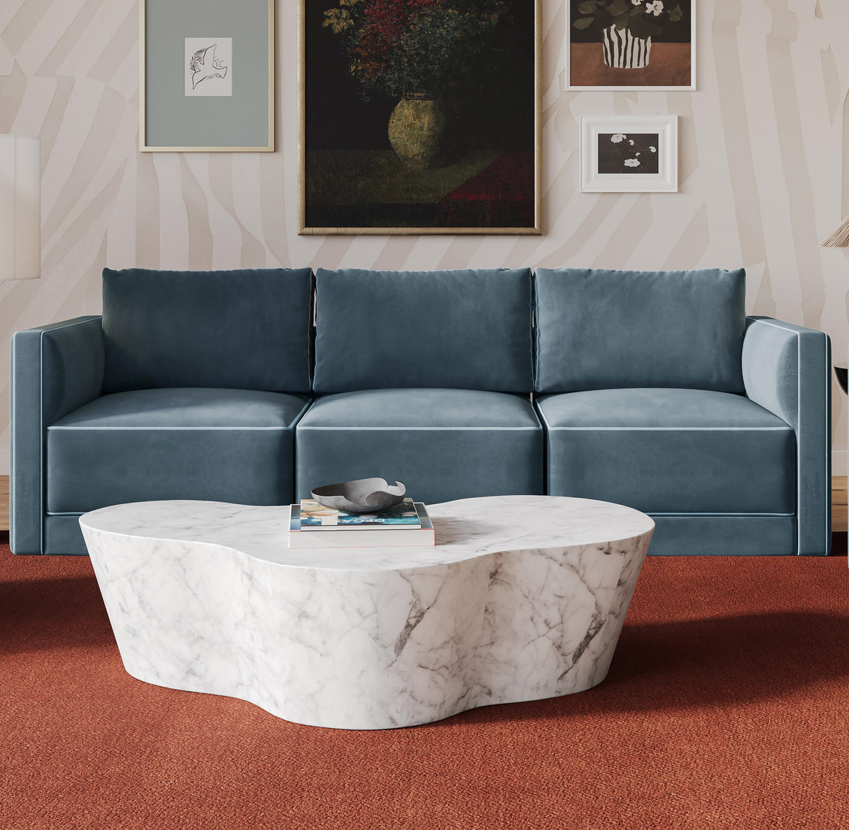 Willow Velvet Modular Sofa by TOV Furniture at Eve Furniture