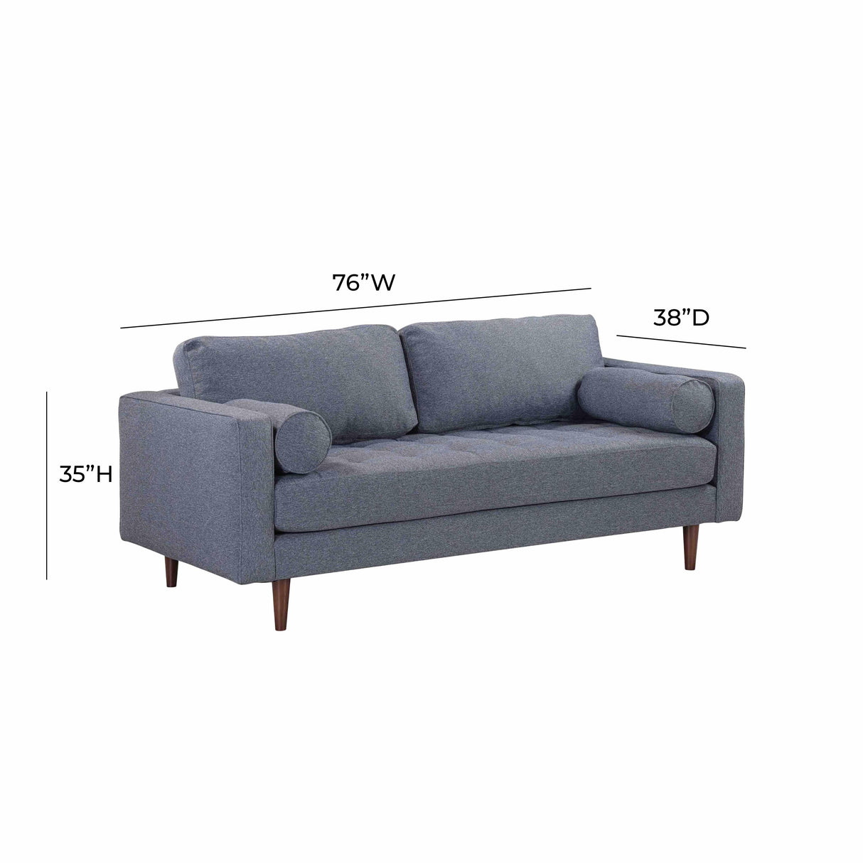 Cave Tweed Loveseat by TOV Furniture at Eve Furniture