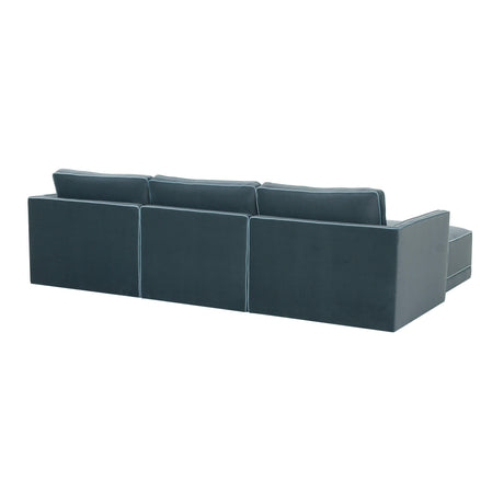 Willow Velvet Modular 4-Piece Sectional by TOV Furniture at Eve Furniture