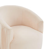 London Pleated Velvet Swivel Chair by TOV Furniture at Eve Furniture