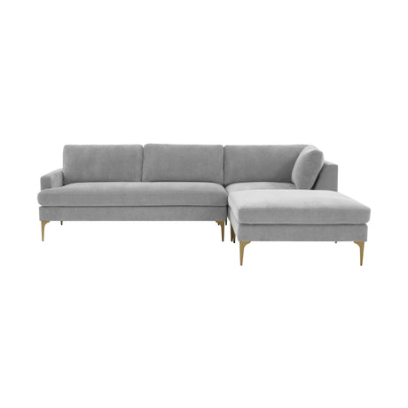 Serena Velvet Chaise Sectional by TOV Furniture at Eve Furniture