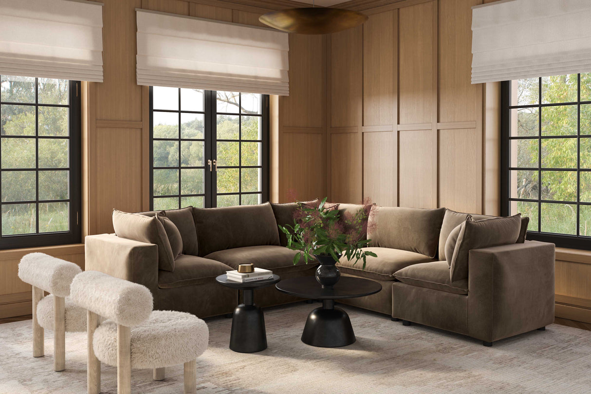 Cali Performance Fabric Modular 5-Piece L-Sectional by TOV Furniture at Eve Furniture