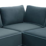 Willow Velvet Modular 5-Piece L Sectional by TOV Furniture at Eve Furniture