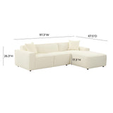Olafur Upholstered Sectional by TOV Furniture at Eve Furniture