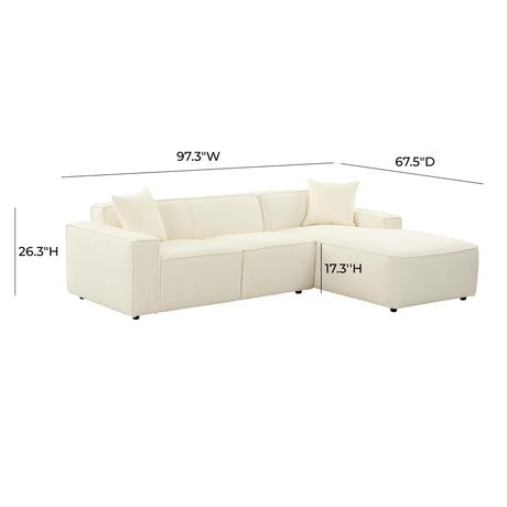 Olafur Upholstered Sectional by TOV Furniture at Eve Furniture