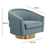 Flapper Velvet Swivel Chair by TOV Furniture at Eve Furniture
