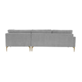 Serena Velvet Chaise Sectional by TOV Furniture at Eve Furniture