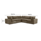 Cali Performance Fabric Modular 5-Piece L-Sectional by TOV Furniture at Eve Furniture