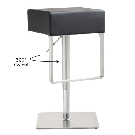 Seville Performance Vegan Leather Adjustable Stool by TOV Furniture at Eve Furniture