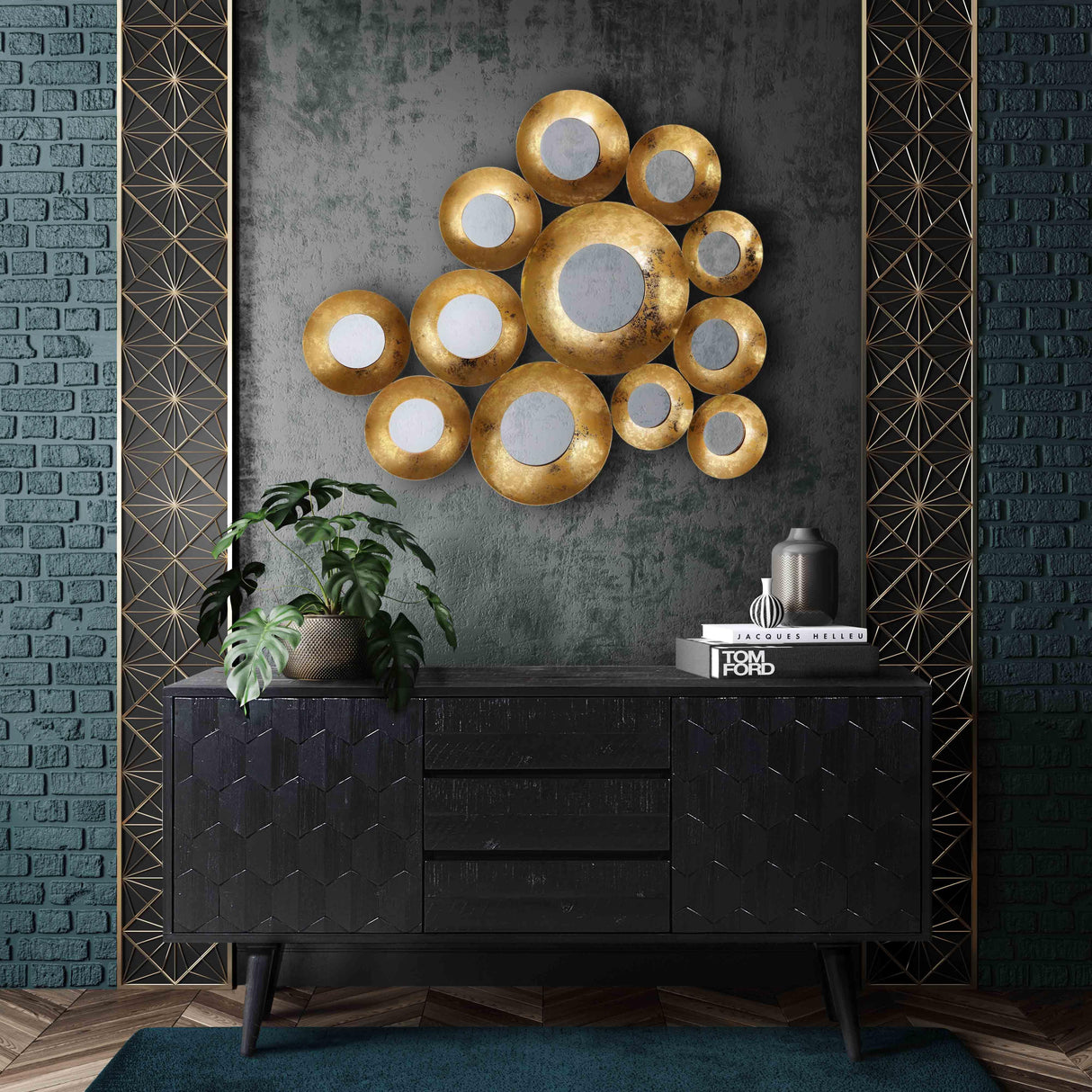 Vivid Gold Mirror by TOV Furniture at Eve Furniture