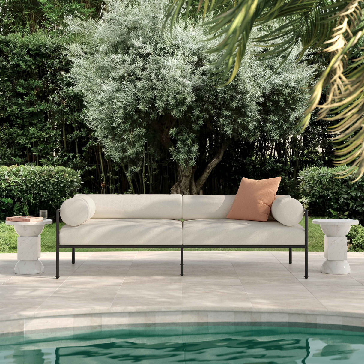 Vera Cream Performance Fabric Outdoor Sofa by TOV Furniture at Eve Furniture
