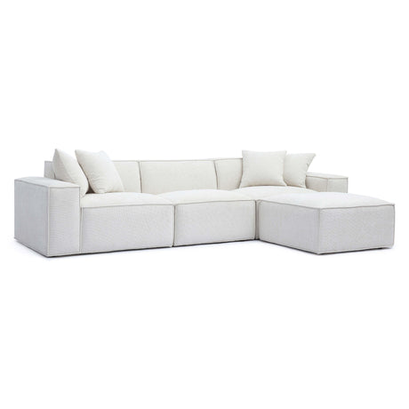 Mindy Chenille Basketweave Modular Sectional by TOV Furniture at Eve Furniture