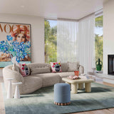 Marion Two-Tone Textured Boucle 6 Person Sectional by TOV Furniture at Eve Furniture