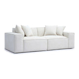 Mindy Chenille Basketweave Modular Loveseat by TOV Furniture at Eve Furniture