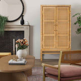 Amara Woven Rattan Cabinet by TOV Furniture at Eve Furniture
