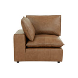 Cali Brown Leather Modular Corner Chair by TOV Furniture at Eve Furniture