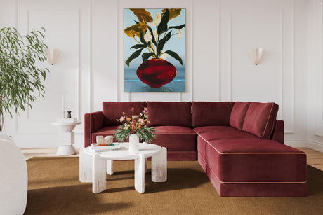 Willow Velvet Modular Right Arm Facing (RAF) Sectional by TOV Furniture at Eve Furniture