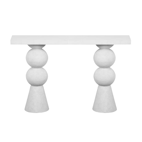 Lupita White Console Table by TOV Furniture at Eve Furniture