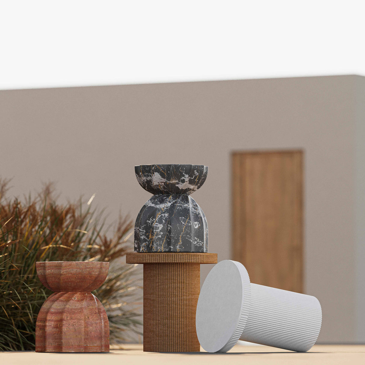 Turin Indoor / Outdoor Concrete Stool by TOV Furniture at Eve Furniture