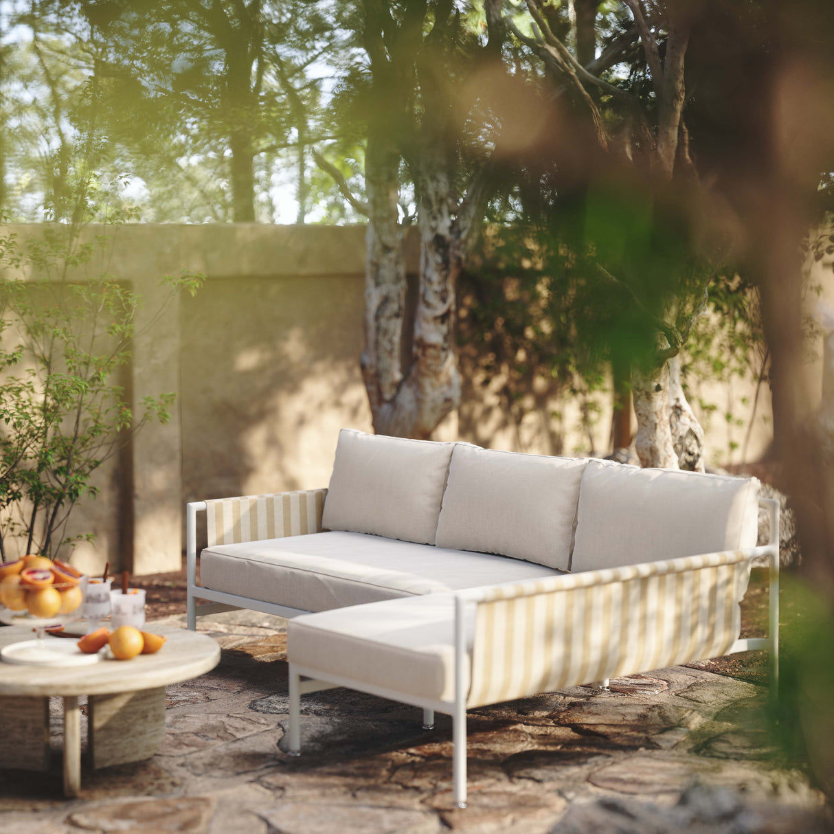 Dunes Cream Outdoor Sectional by TOV Furniture at Eve Furniture