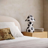 Lerici Black and White Papier Mache Table Lamp by TOV Furniture at Eve Furniture