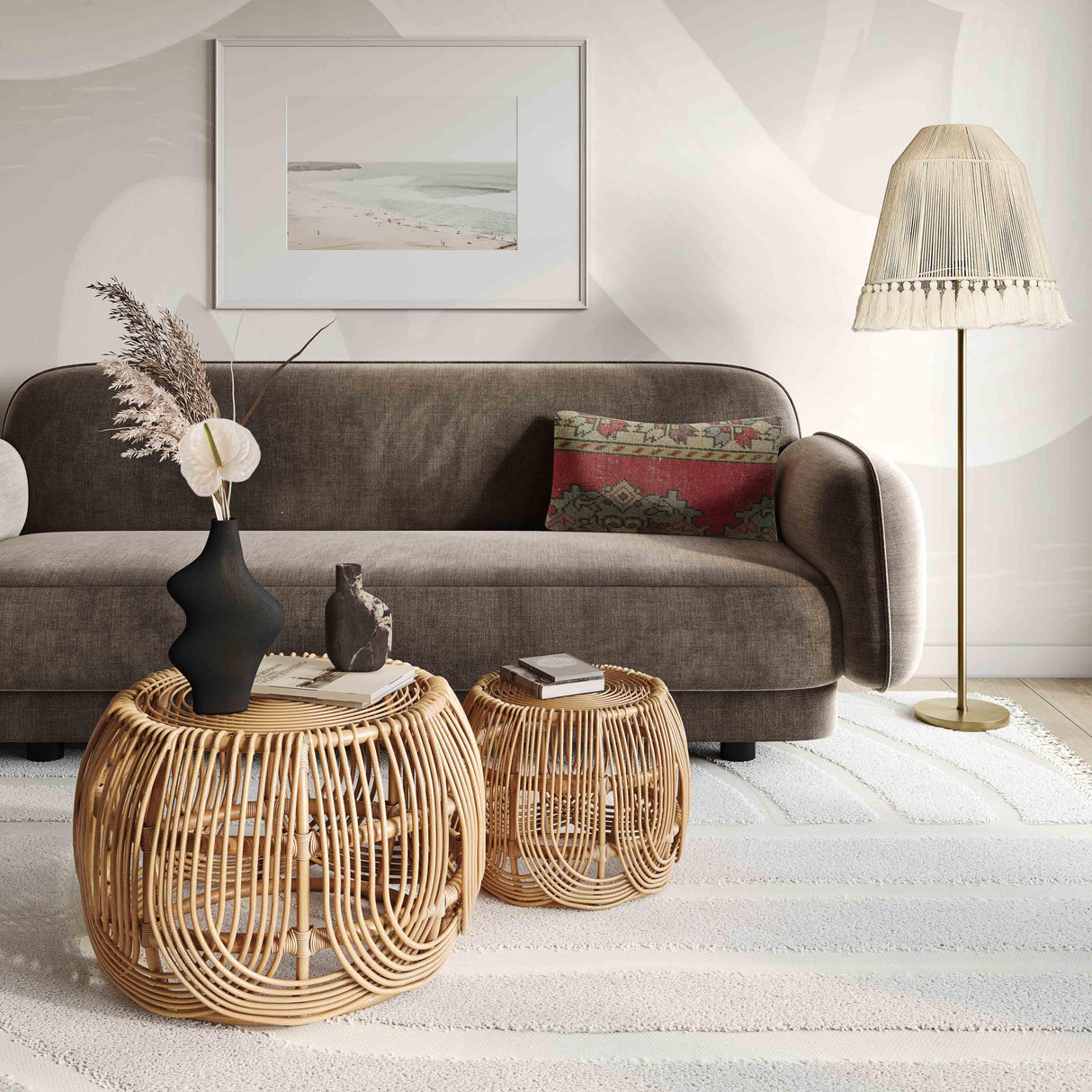 June White Floor Lamp by TOV Furniture at Eve Furniture