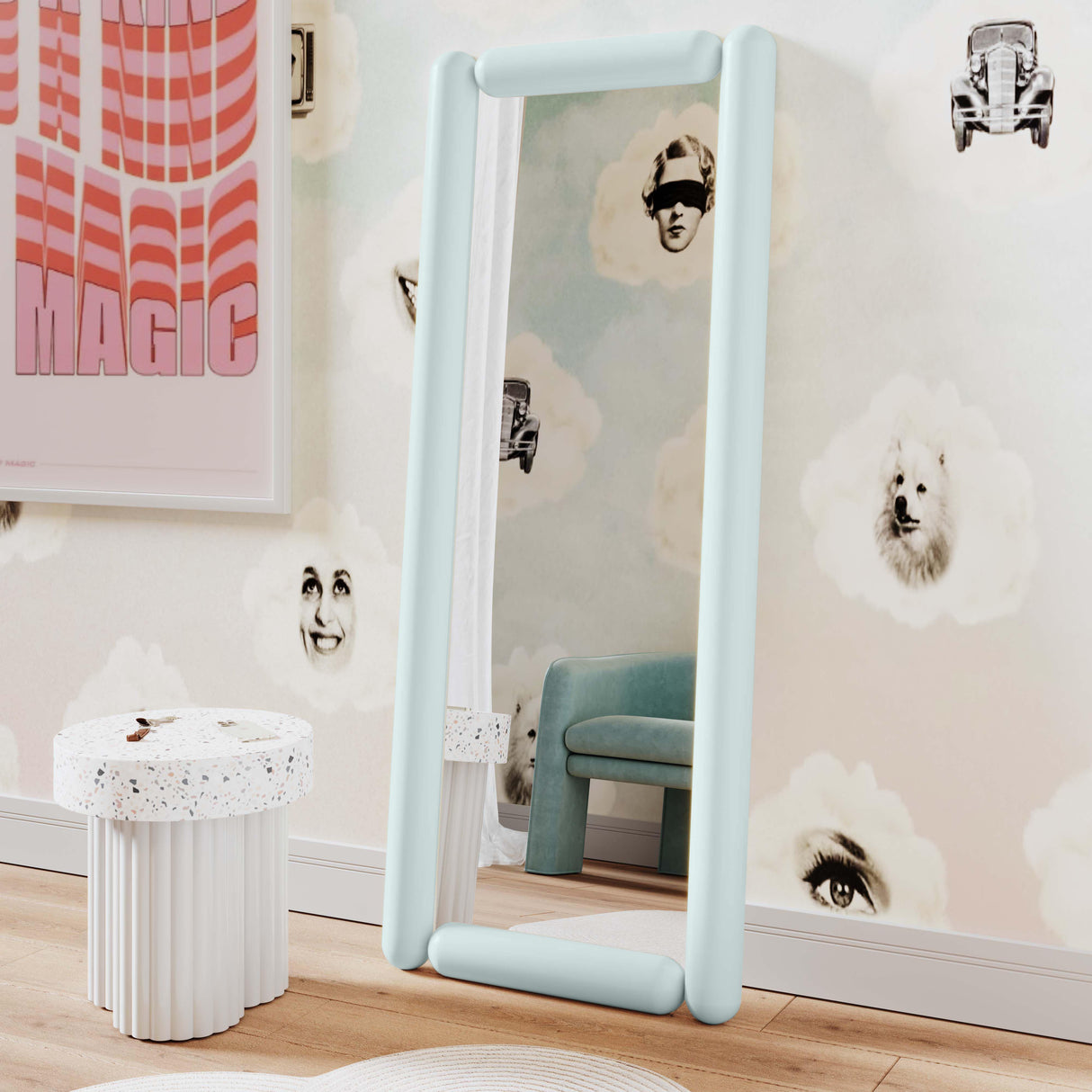 Cozzi Large Floor Mirror by TOV Furniture at Eve Furniture