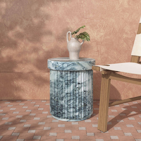 Serafina Marble Pattern Concrete Indoor / Outdoor Side Table by TOV Furniture at Eve Furniture