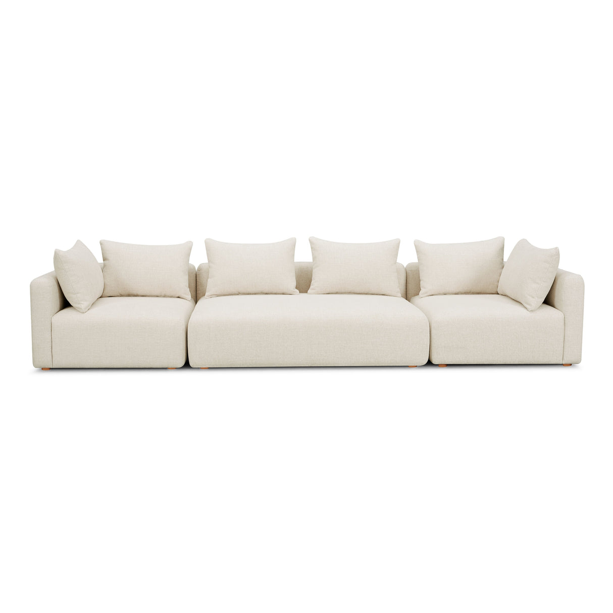 Hangover Heavy Textured Fabric 145" Long Sofa by TOV Furniture at Eve Furniture