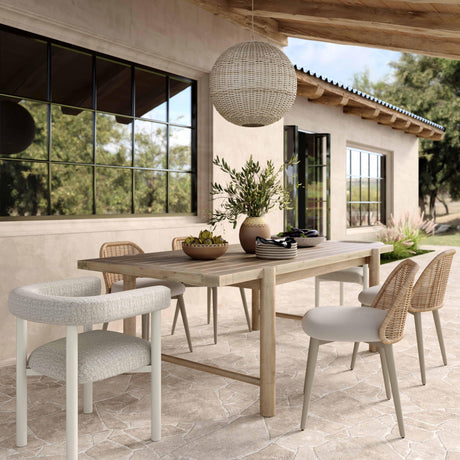 Alexa Rattan Performance Fabric Dining Chair by TOV Furniture at Eve Furniture