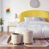 Teddy Faux Sheepskin Storage Ottomans - Set of 2 by TOV Furniture at Eve Furniture