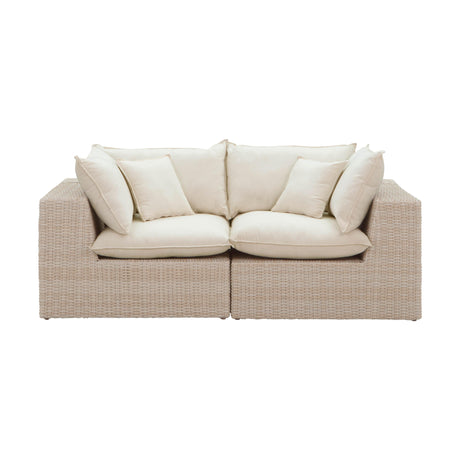 Cali Natural Wicker Outdoor Modular Loveseat by TOV Furniture at Eve Furniture