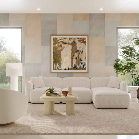 Travie Performance Corduroy Velvet 4-Piece Modular Sectional by TOV Furniture at Eve Furniture