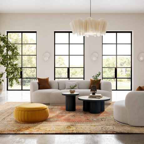 Fickle Grey Velvet 2-Piece Modular Sofa by TOV Furniture at Eve Furniture