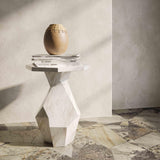 Esme Faux Marble Indoor / Outdoor Round Side Table by TOV Furniture at Eve Furniture