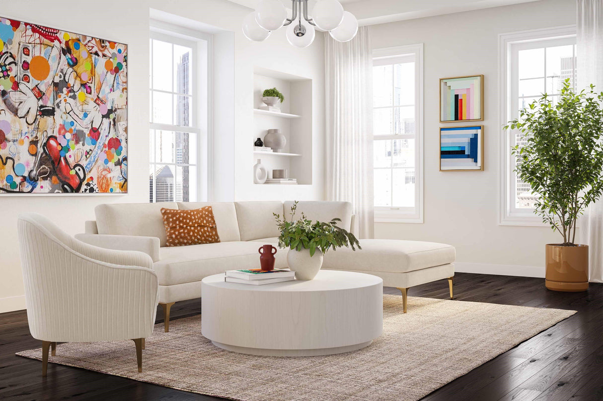 Serena Velvet Chaise Sectional by TOV Furniture at Eve Furniture