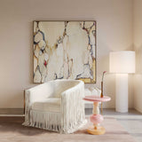 Cleopatra Cream Linen Floor Lamp by TOV Furniture at Eve Furniture