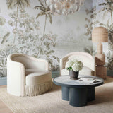 Pamela Cream Boucle Tassel Lounge Chair by TOV Furniture at Eve Furniture