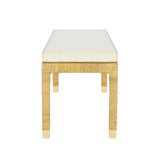 Amara Cream Linen Bench by TOV Furniture at Eve Furniture