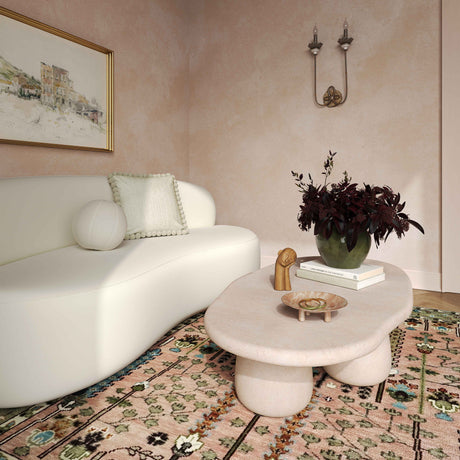 Rahul Cream Coffee Table by TOV Furniture at Eve Furniture