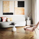 Tulum Ivory Concrete Indoor / Outdoor Round Coffee Table by TOV Furniture at Eve Furniture