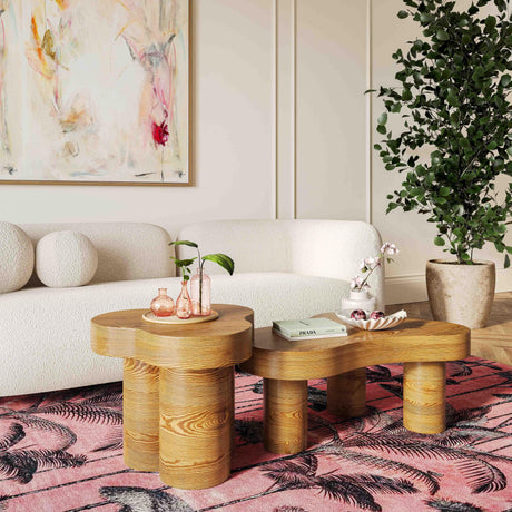 Dora Natural Oak Coffee Table by TOV Furniture at Eve Furniture