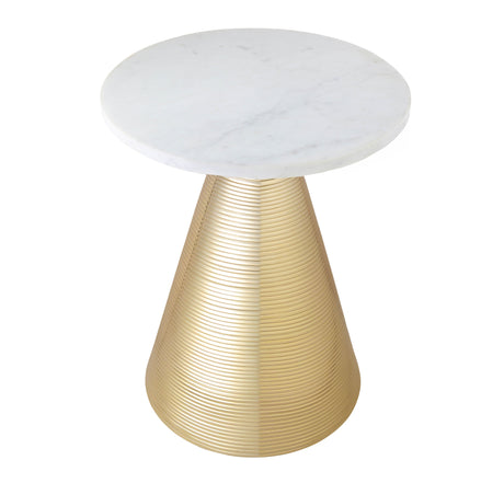 Tempo Marble Side Table by TOV Furniture at Eve Furniture