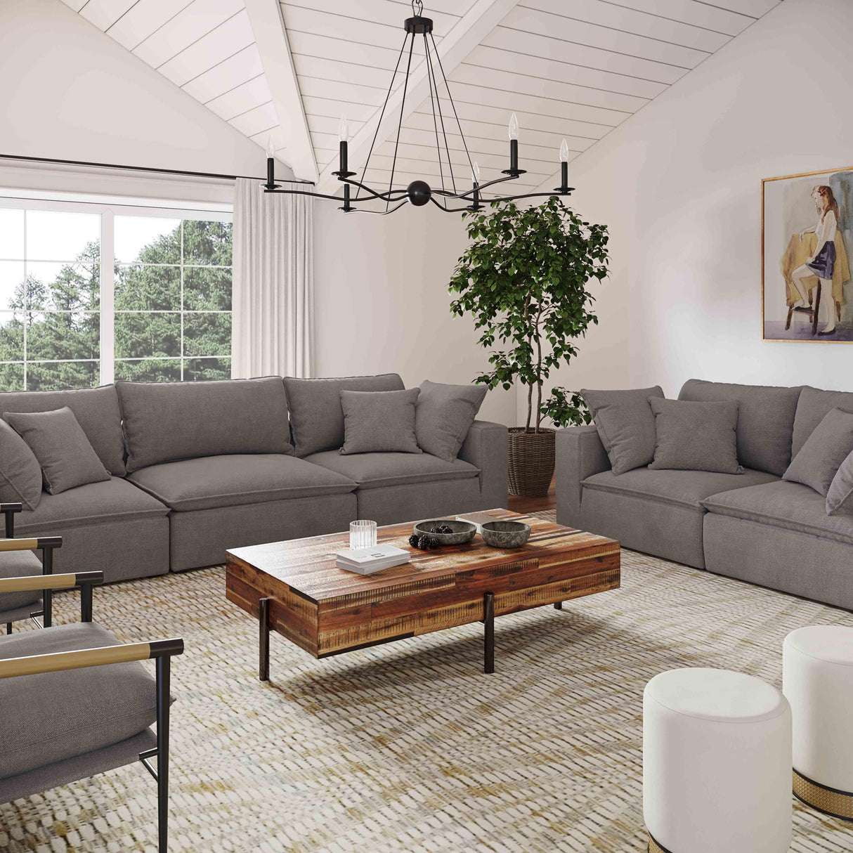 Cali Performance Fabric Modular Loveseat by TOV Furniture at Eve Furniture