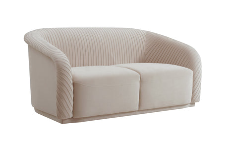 Yara Pleated Velvet Loveseat by Inspire Me! Home Decor by TOV Furniture at Eve Furniture