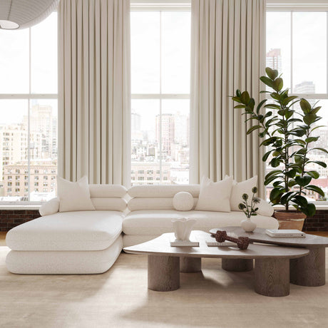 Lulu Cream Boucle Modular Sectional by TOV Furniture at Eve Furniture