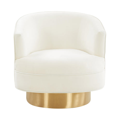 Stella Cream Velvet Swivel Chair by Inspire Me! Home Decor by TOV Furniture at Eve Furniture