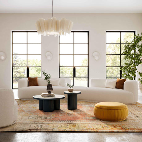 Fickle Cream Boucle 3-Piece Modular Sectional by TOV Furniture at Eve Furniture